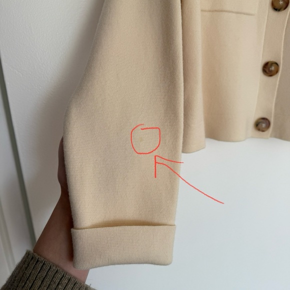 Sezane Betty Cardigan in Cream - Picture 4 of 9